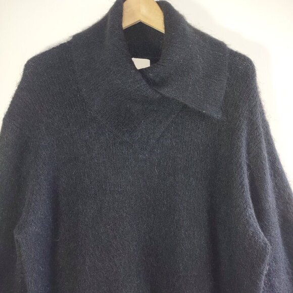 H&M Alpaca & Wool Cowl Neck Sweater Relaxed Fit Soft Knit Boho Indie Size Large - Picture 6 of 11